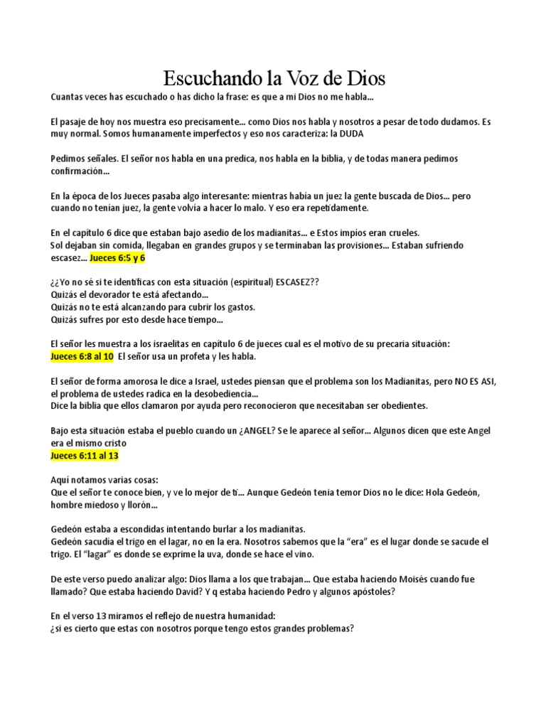 Escuchando La Voz de Dios | PDF | Dios | Textos Religiosos