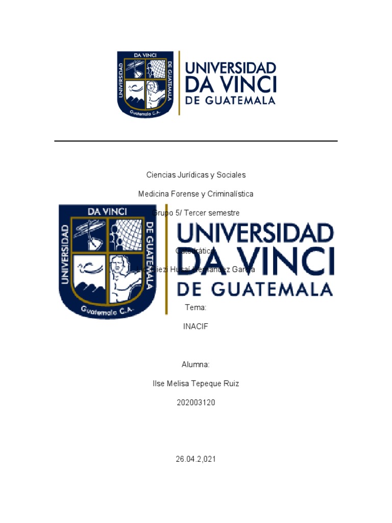 Servicios y funciones del INACIF en Guatemala | PDF | Ciencia forense ...