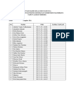 Daftar Hadir Kelas Reguler Iii A Jurusan Farmasi Politeknik Kesehatan Kemenkes Palembang TAHUN AJARAN 2020/2021