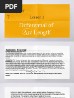 Lesson 2: Differential of Arc Length