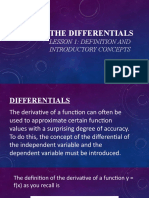 The Differentials: Lesson 1: Definition and Introductory Concepts
