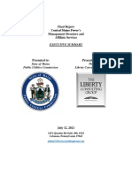 Final Report Central Maine Power's Management Structure and Affiliate Services