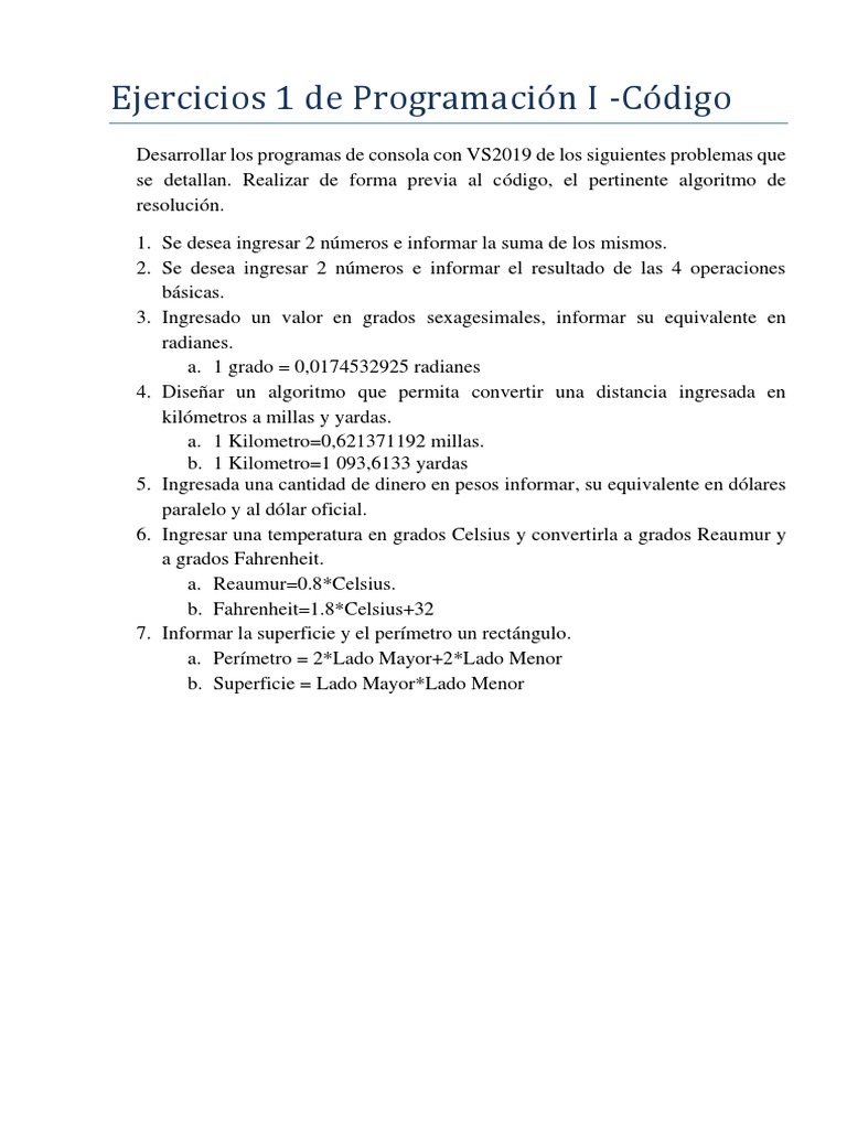 Ejercicios 1 de Codificación | PDF