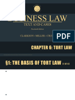 Clarkson14e_ppt_ch06 U2 TORTS CRIMES. Tort Law.