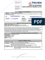 Hoja de Seguridad (MSDS) Sosa Líquida