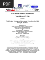 PHMSA Project DTPH56-07-000005 Final Report 277-T-10 Weld Strength Mismatch Requirements