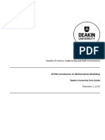 SIT194 - Introduction To Mathematical Modelling - T2 2021 Deakin Unit Guide