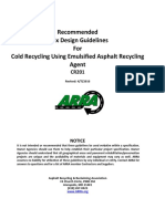 Recommended Mix Design Guidelines For Cold Recycling Using Emulsified Asphalt Recycling Agent
