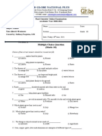 SD Globe National Plus: Section A Multiple Choice Question (Mark: 20)