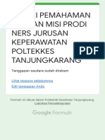 Survei Pemahaman Visi Dan Misi Prodi Ners Jurusan Keperawatan Poltekkes Tanjungkarang