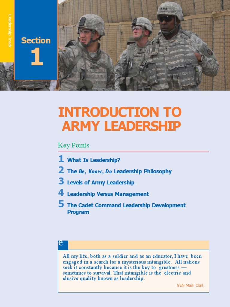 Introduction To Army Leadership: Section | PDF | Non Commissioned ...