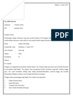 Lamaran Kerja - Posisi Data Analyst