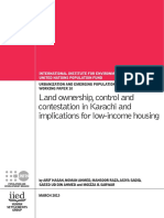Land Ownership, Control and Contestation in Karachi and Implications For Low-Income Housing