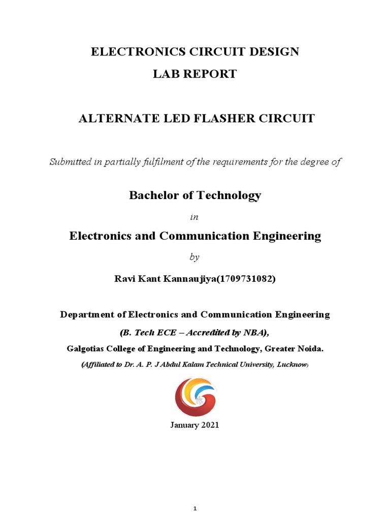 LED Flasher Circuit Design Using 555 Timer | PDF | Capacitor | Physical ...