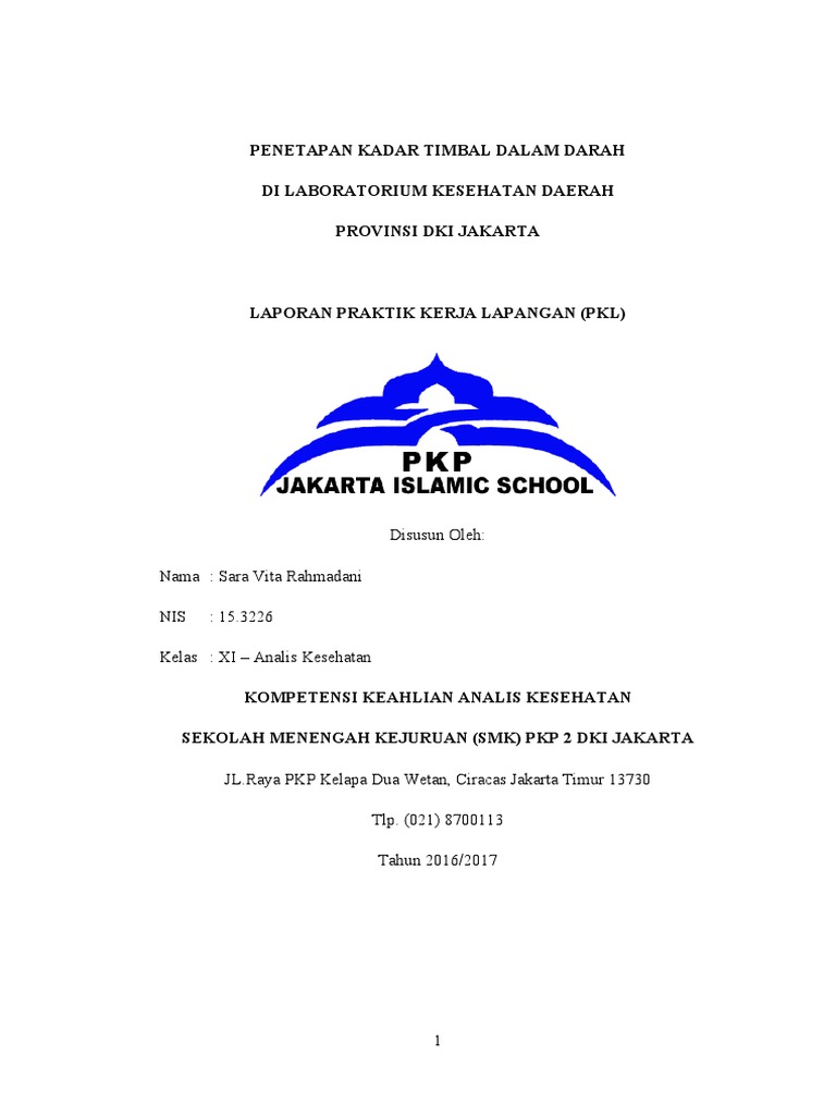 Kadar Timbal Dalam Darah PDF