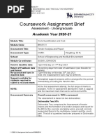 BNV6121 CWRK - 2 Assessment Brief 2021