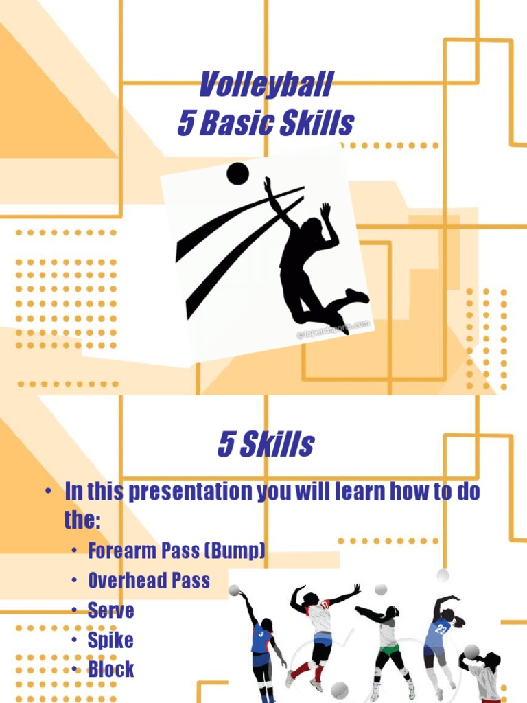 Volleyball 5 Basic Skills PDF Anatomical Terms Of Motion Volleyball