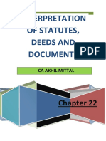 Interpretation of Statutes, Deeds and Documents: Ca Akhil Mittal
