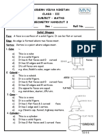 Hand Out 3 Geometry Grade 3
