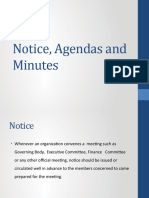 Agendas, Minutes and Effective Meetings