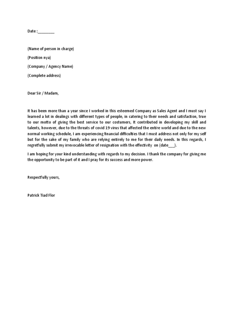 Resignation | PDF