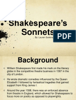 Shakespeare's Sonnets: By: Lauren Santoru