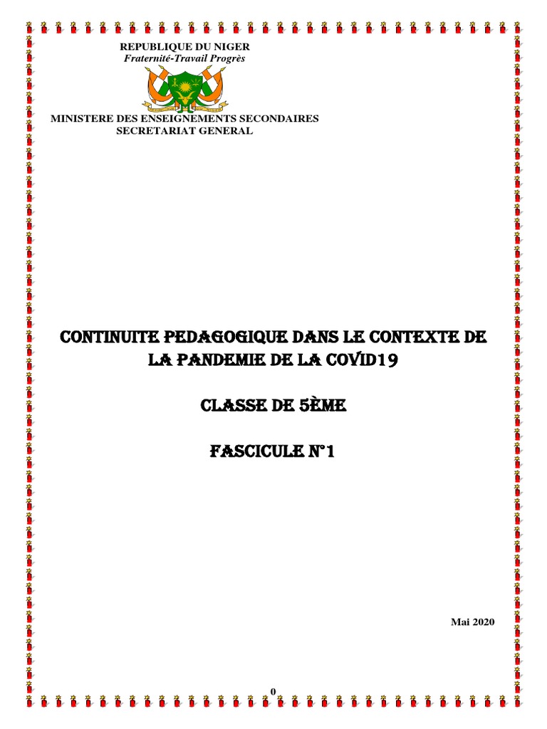 Fascicule 5ème Vol 1 | PDF | Verbe | Pédagogie
