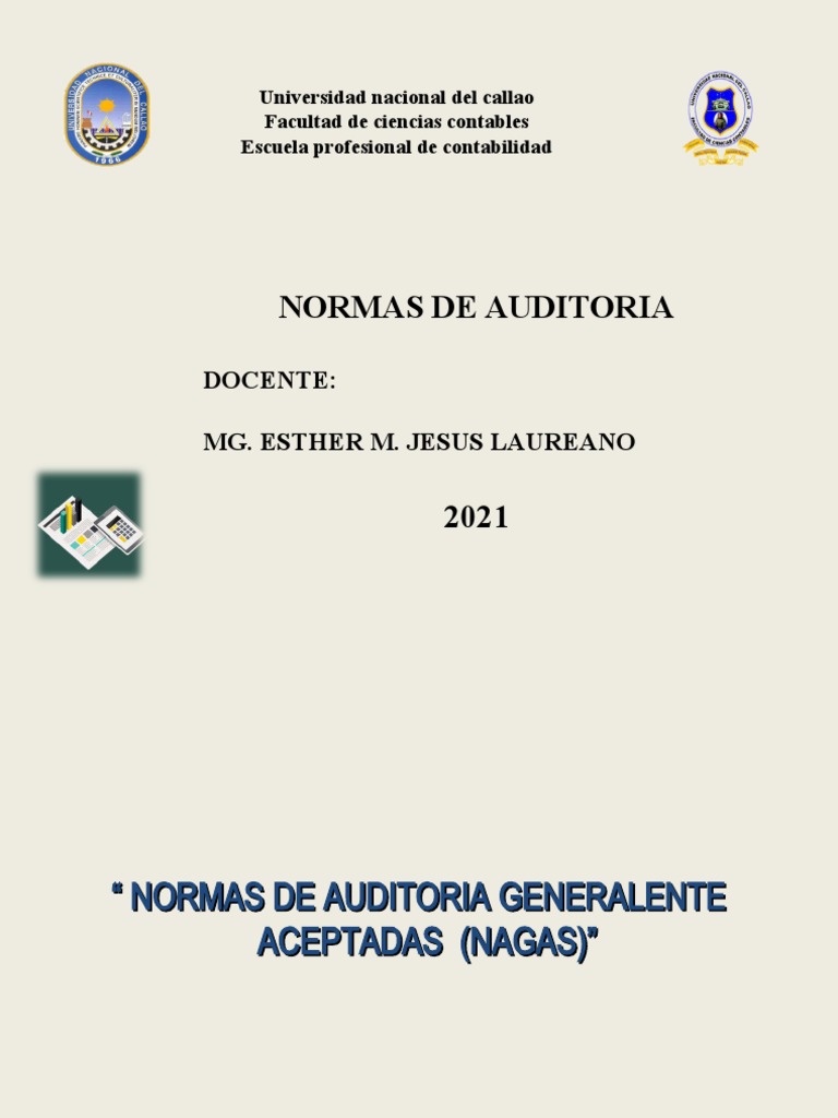 Normas de Auditoría Generalmente Aceptadas | PDF | Auditoría | Contralor