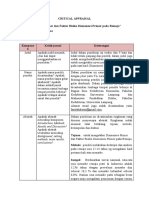 Critical Appraisal Tentang Disminore