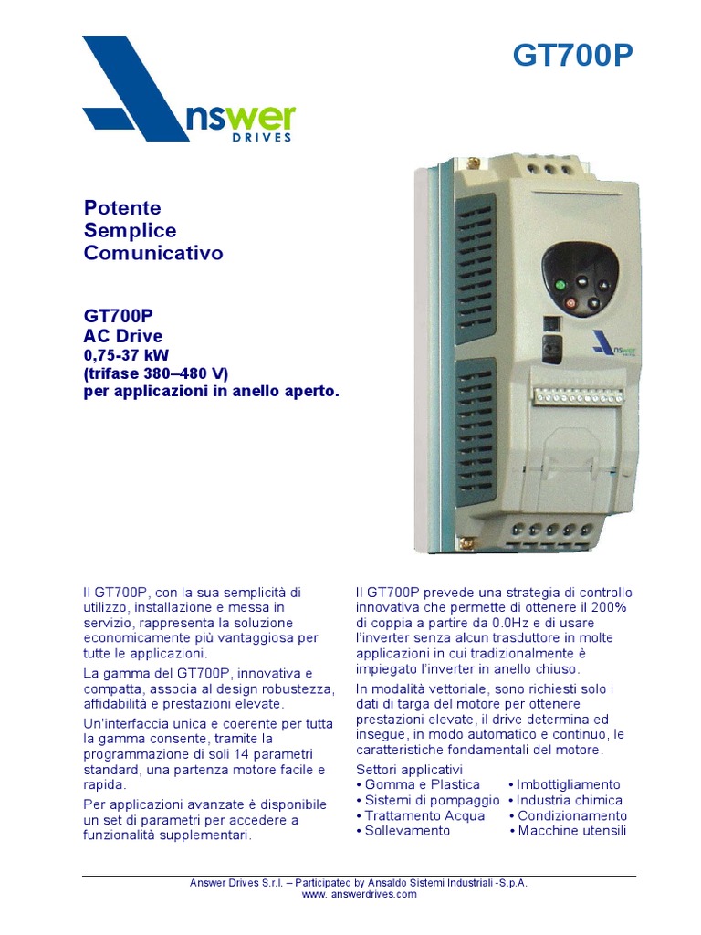 Ad Gt700p Brochure-It | PDF