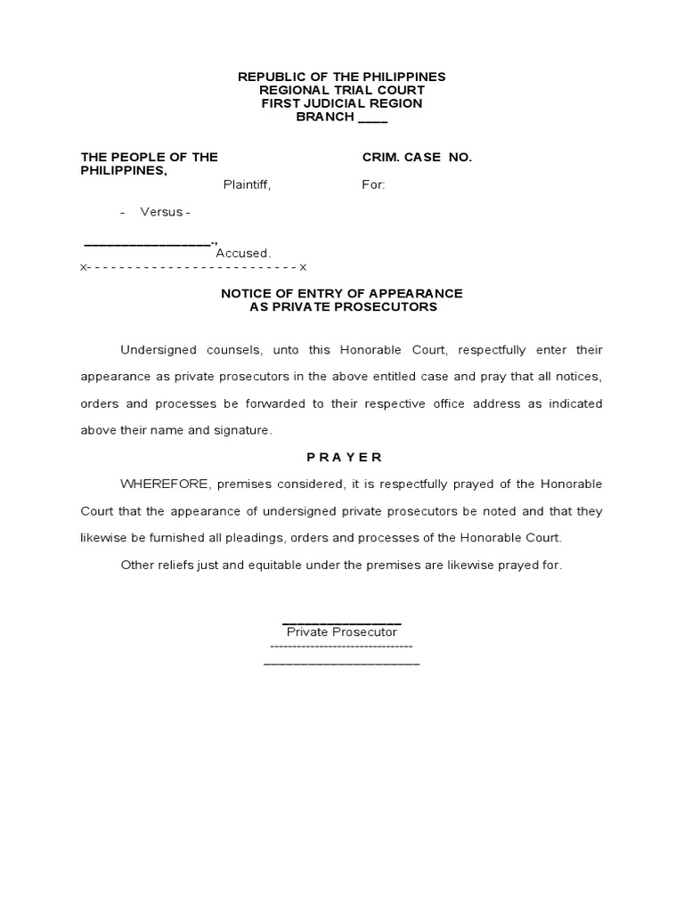 Entry of Appearance With Motion For Extension of Time To File Answer | PDF