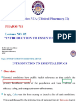 Introduction To Essential Drugs