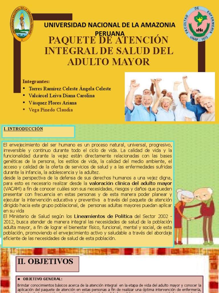 Paquete de Atención Integral del Adulto Mayor | PDF | Vejez | Adultos