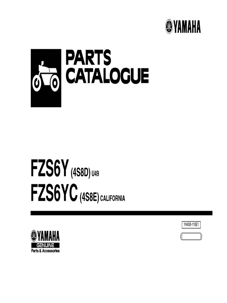 Fzs6Y Fzs6Yc: (4S8D) (4S8E) | PDF | Screw | Clutch