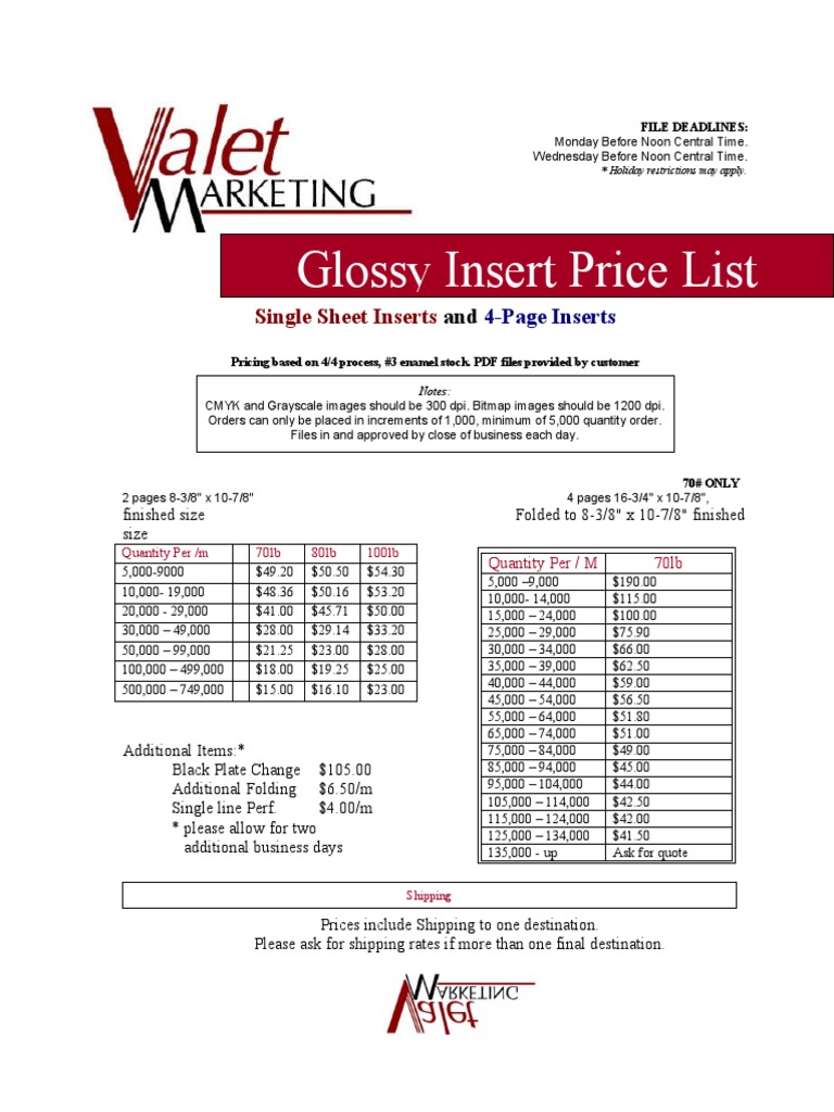 Insert Pricing and Deadline Details | PDF | Graphics | Image Processing