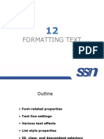 Formatting Text