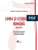 Fise de Lucrulimba Si Literatura Romanaclasa a Viiaokeditabil