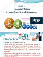 Internet of Things Privacy, Security and Governance: Unit 3
