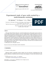 Experimental Study of Gear Rattle Excited by A Multi Harmonic Excitation