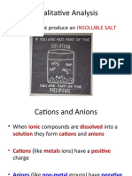 Tests For Anions and Cations Csec Chemistry