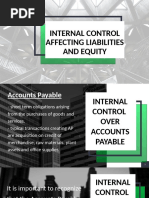 Internal Control Affecting Liabilities and Equity