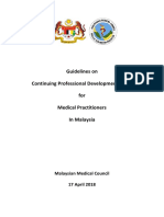 Guidelines On Continuing Professional Development (CPD) For Medical Practitioners in Malaysia