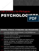 Psychologists: Code of Ethics For Philippine