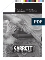 Tactical Hand-Held Metal Detector User's Manual: English / Spanish / French