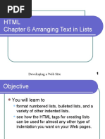 Chapter 6 Arranging Text in Lists