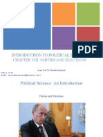 Introduction To Political Science: Chapter Viii: Parties and Elections