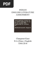 Indian English Literature Assignment