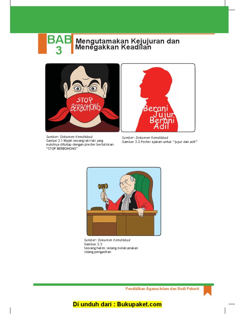 Bab 3 Mengutamakan Kejujuran Dan Menegakkan Keadilan Dikonversi Pdf