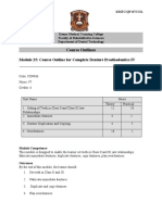 Course Outline For Complete Denture Prosthodontics IV