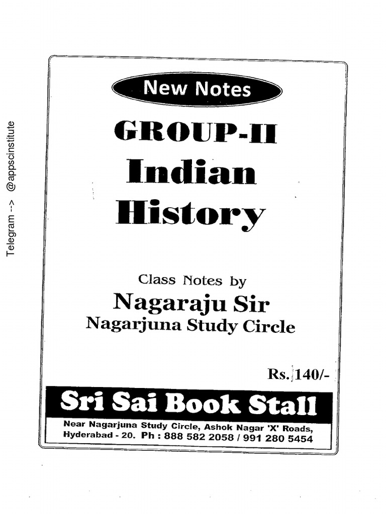Telugu Indian History Notes PDF